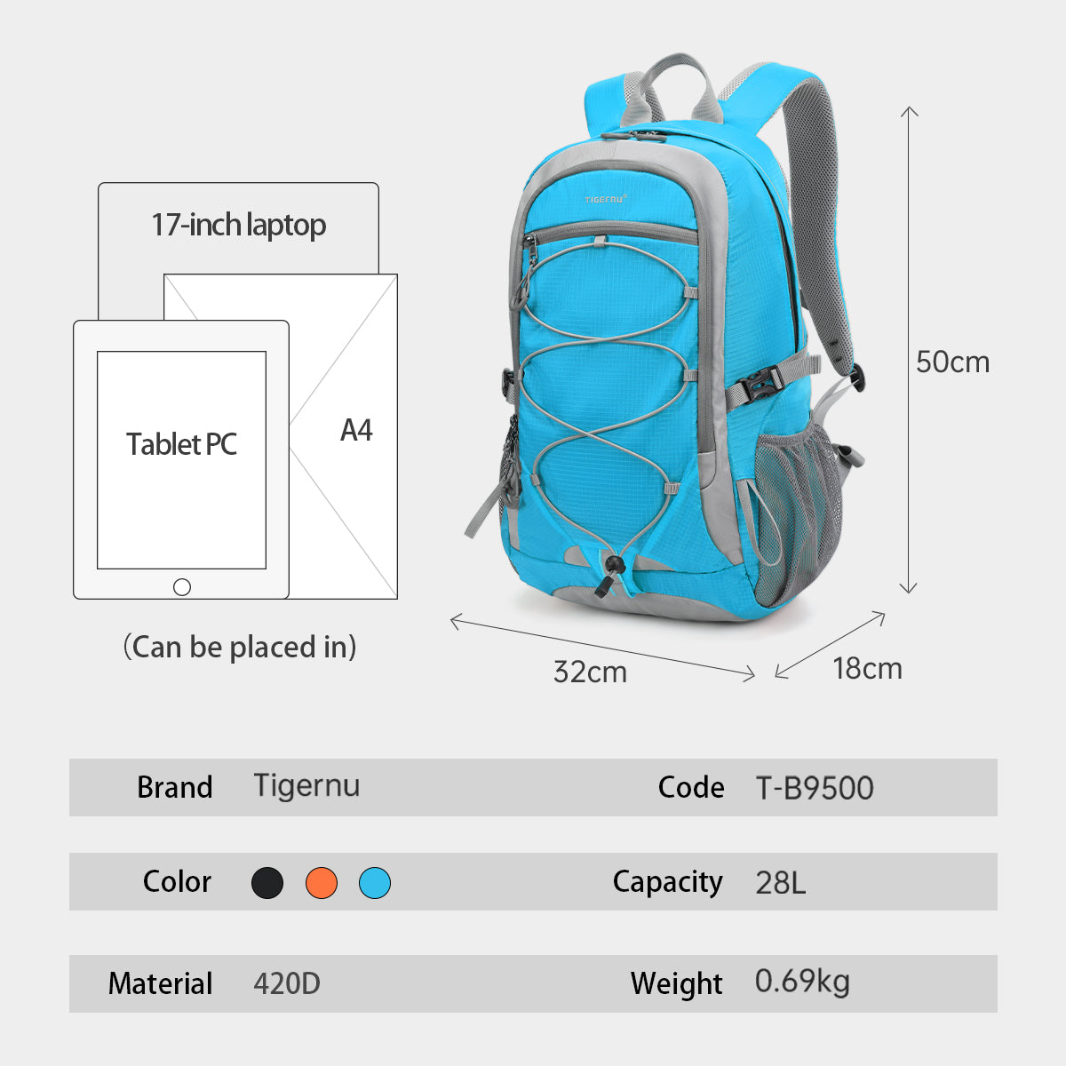 Tigernu T-B9500 Outdoor Commute Travel Backpack Bag