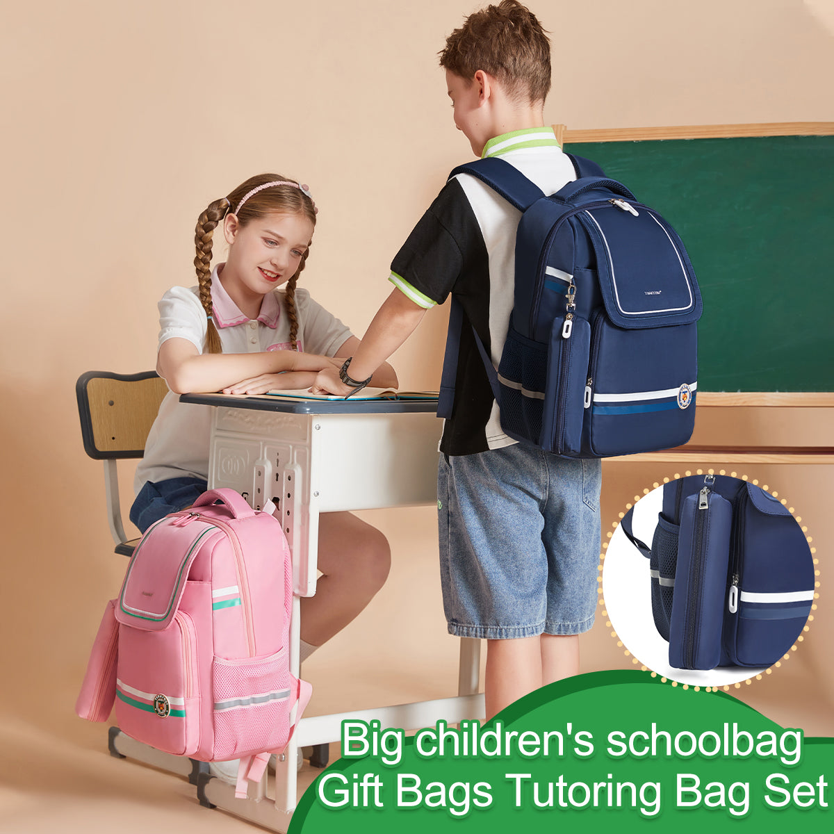 Tigernu T-B9037 Ergonomic Campus School Backpack Bag with FREE Pencil Case