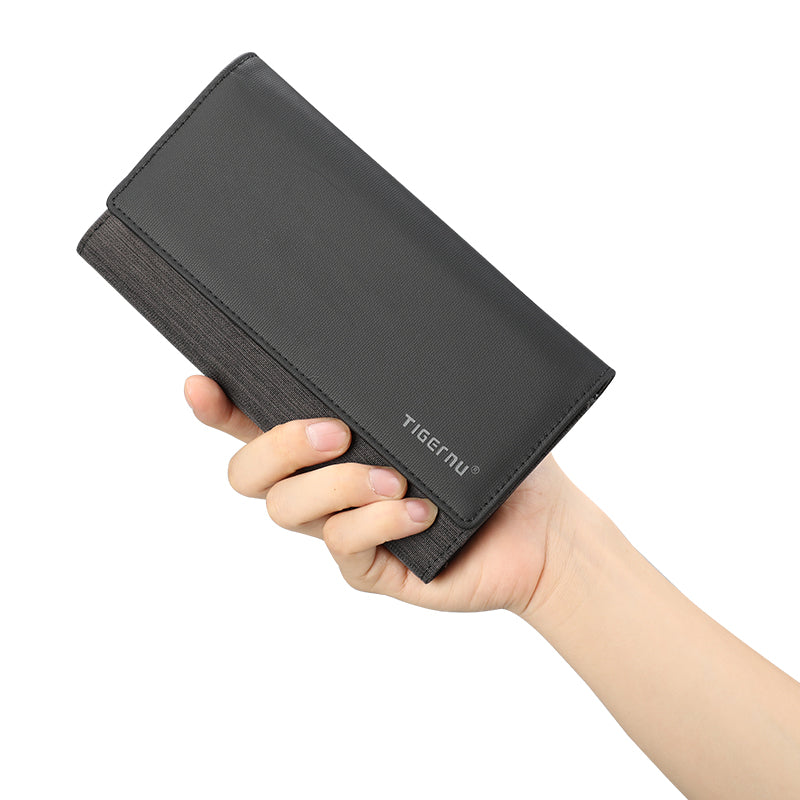 Tigernu T-S8080 Unisex Business Trifold Oxford TPU Wallet